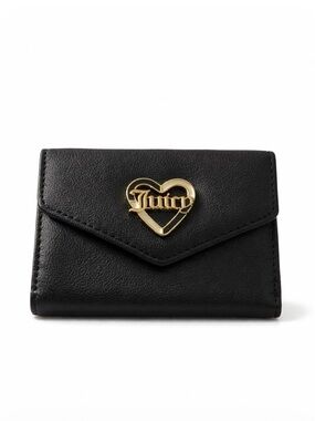 NWOT Juicy Couture Black Wallet with Gold Heart Logo